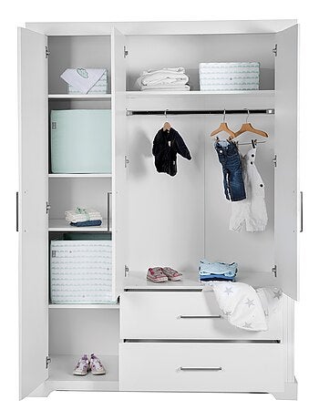 ROBA Armario "Maxi" – 3 puertas y 2 cajones – estilo casa de campo