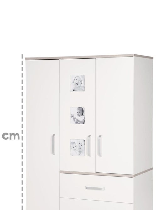 ROBA Armario "Moritz" 3 puertas – con 3 marcos para fotos – blanco / olmo lunar - Kiabi ROBA Armario "Moritz" 3 puertas – con 3 marcos para fotos – blanco / olmo lunar - Kiabi