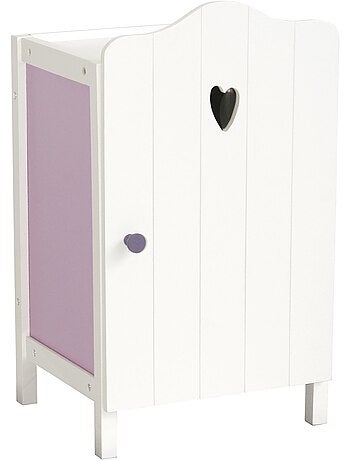 ROBA Armario para muñecas "Fienchen" con barra para ropa y estante - desde 3 años - lila/blanco