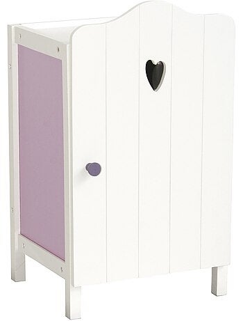 ROBA Armario para muñecas "Fienchen" con barra para ropa y estante - desde 3 años - lila/blanco