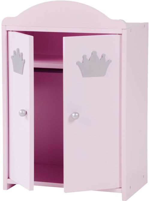 ROBA Armario para muñecas "Princesa Sophie" con barra para ropa y estante - desde 18 meses - rosa - Kiabi