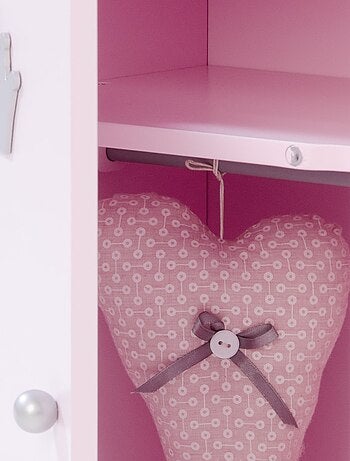 ROBA Armario para muñecas "Princesa Sophie" con barra para ropa y estante - desde 18 meses - rosa