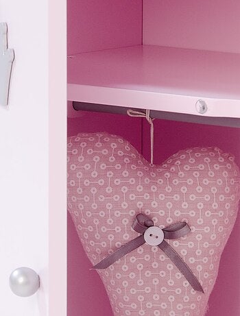 ROBA Armario para muñecas "Princesa Sophie" con barra para ropa y estante - desde 18 meses - rosa