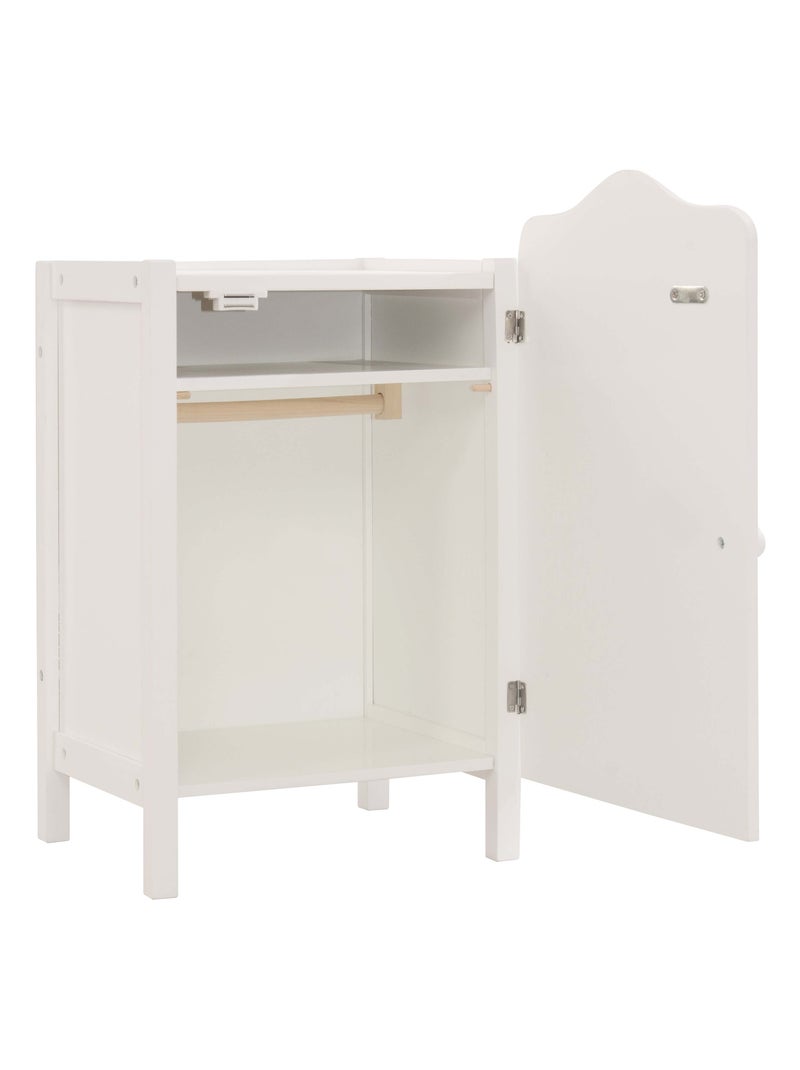 ROBA Armario para muñecas "Stella" - para guardar ropa y accesorios de muñecas – lacado Blanco Gris - Kiabi