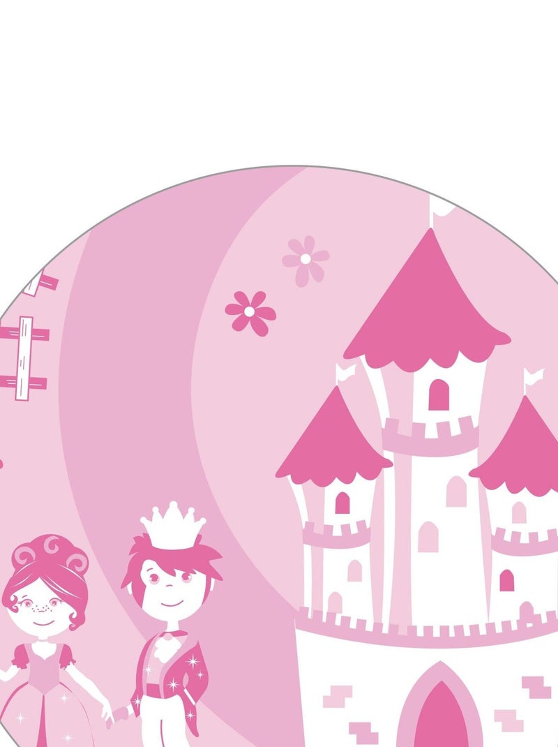 ROBA Banco baúl para juguetes Krone en madera para niños - cierre suave - diseño cuento de hadas Blanco Rosa - Kiabi