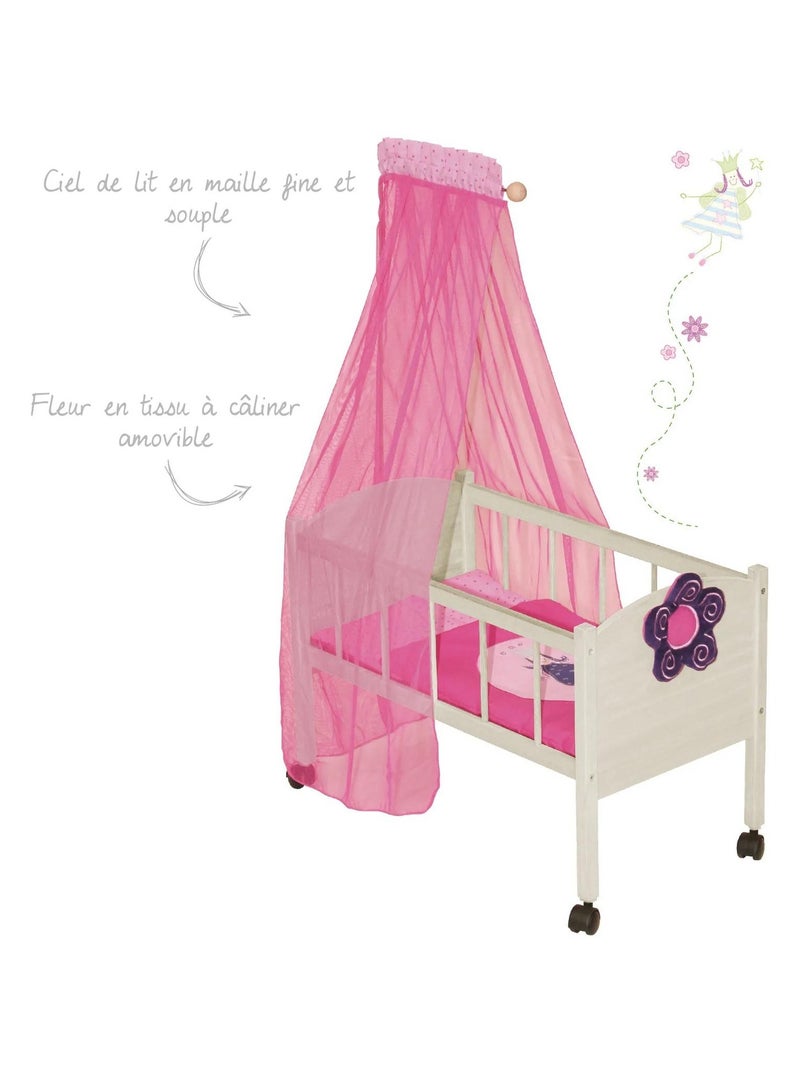 ROBA Cama para muñecas con ruedas "Happy Fee" - incluye textil Beige/Rosa - Kiabi