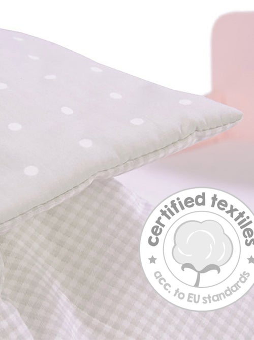 ROBA Cama para muñecas en madera "Princesa Sophie" - incluye textil - rosa/gris - Kiabi