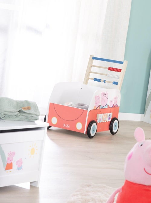 ROBA Carrito infantil en forma de autobús 'Peppa Pig' - ábaco y elementos giratorios - rosa - Kiabi