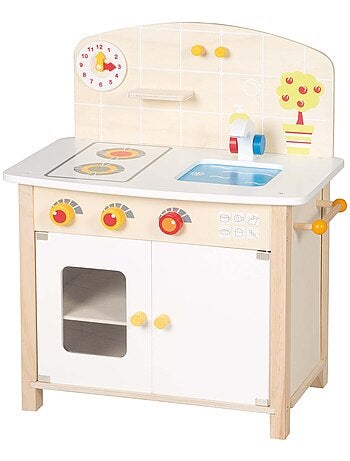 ROBA Cocina infantil en madera + accesorios en metal y madera - a partir de 3 años