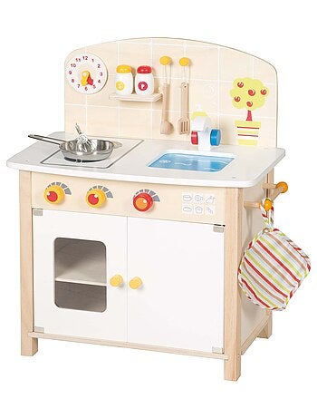 ROBA Cocina infantil en madera + accesorios en metal y madera - a partir de 3 años