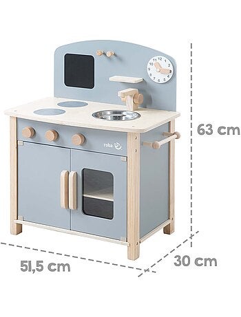 ROBA Cocina infantil en madera + accesorios en metal y madera - a partir de 3 años