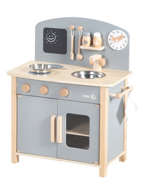 ROBA Cocina infantil en madera + accesorios en metal y madera - a partir de 3 años - Kiabi