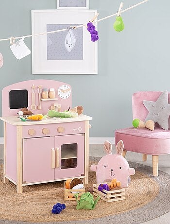 ROBA Cocina infantil en madera + accesorios en metal y madera - a partir de 3 años
