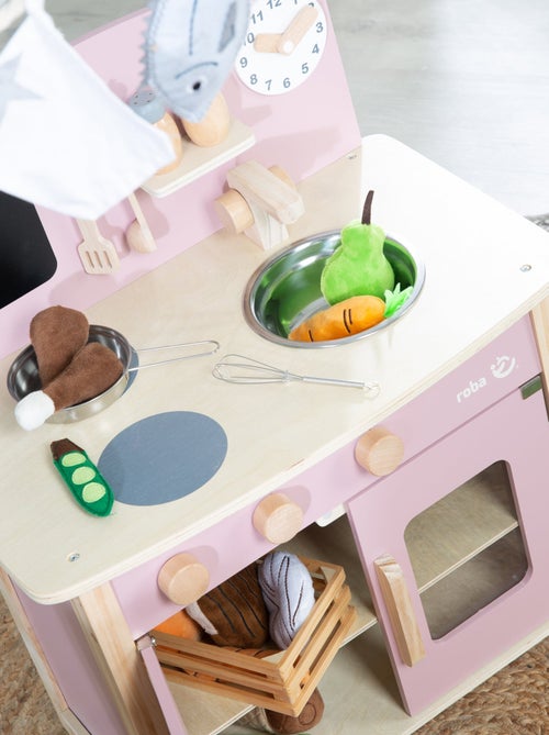 ROBA Cocina infantil en madera + accesorios en metal y madera - a partir de 3 años - Kiabi