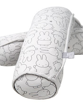 ROBA Cojín serpiente para cuna miffy® - 170 cm - También sirve como cojín de lactancia - Gris claro