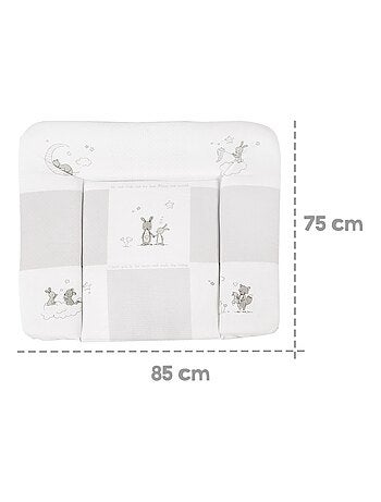 ROBA Colchón cambiador "Fox & Bunny" - 85x75 - Revestido en PU