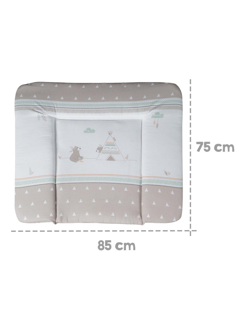 ROBA Colchón cambiador "Indibear" - 85x75 - Revestido en PU Marrón - Kiabi