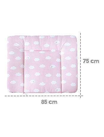 ROBA Colchón cambiador "Kleine Wolke Rose" - 85x75 - Revestido en PU