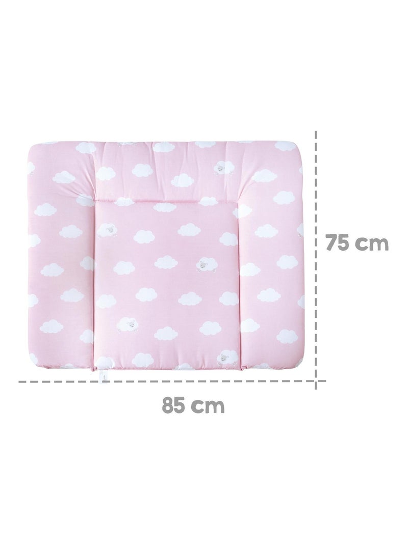 ROBA Colchón cambiador "Kleine Wolke Rose" - 85x75 - Revestido en PU Rosa - Kiabi