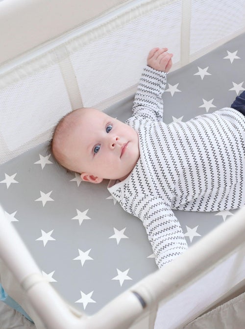 ROBA Colchón de viaje Little Stars 60 x 120 cm plegable + bolsa de transporte - Kiabi