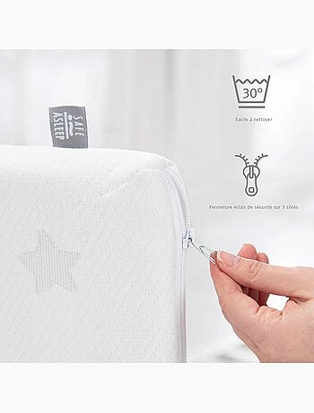 ROBA Colchón para cuna climatizado y desenfundable - "Safe Asleep®" Air Balance Easy