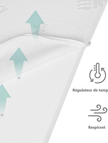 ROBA Colchón para parque infantil rectangular - funda extraíble - "Safe Asleep®" Air