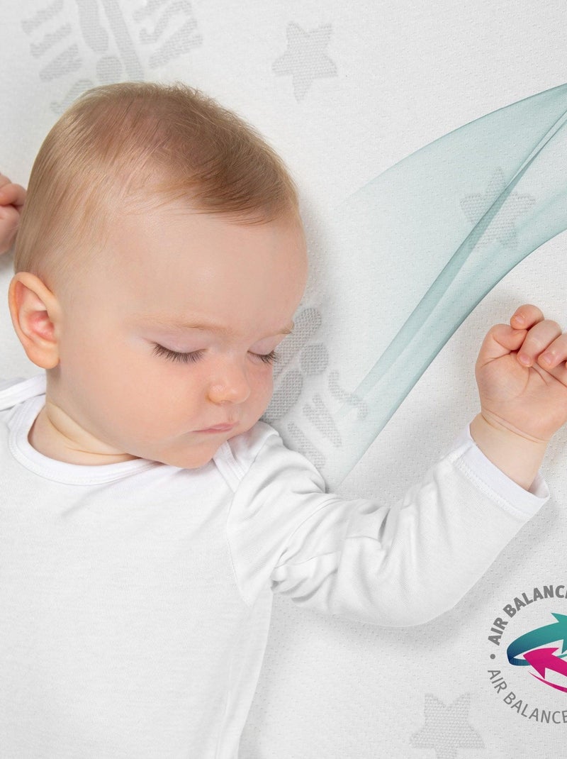 ROBA Colchón para parque infantil rectangular - funda extraíble - "Safe Asleep®" Air Blanco - Kiabi