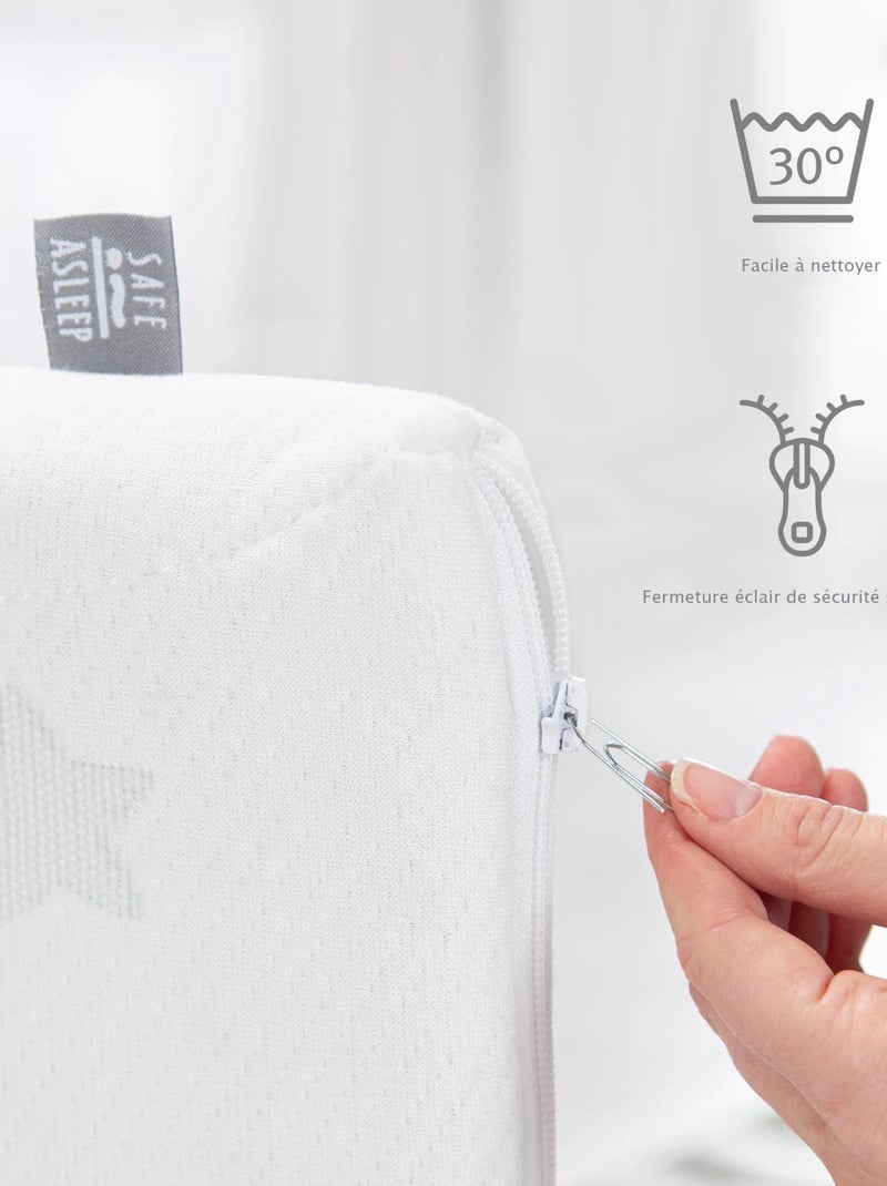 ROBA Colchón para parque infantil rectangular - funda extraíble - "Safe Asleep®" Air Blanco - Kiabi