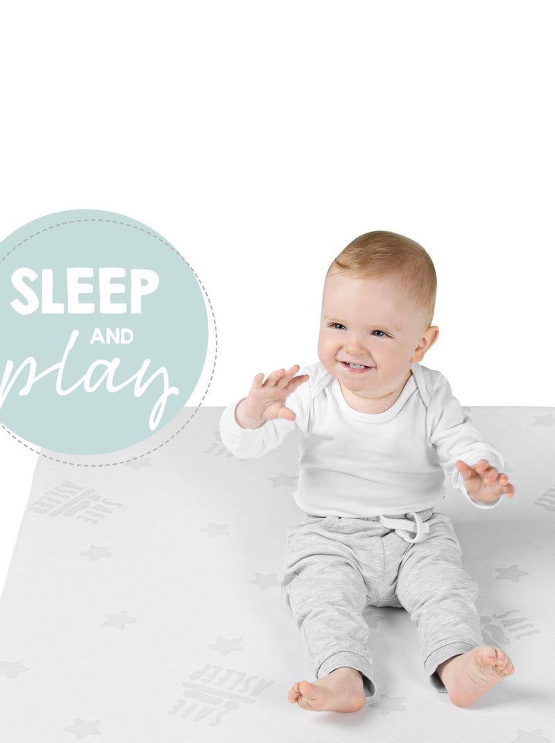 ROBA Colchón para parque infantil rectangular - funda extraíble - "Safe Asleep®" Air Blanco - Kiabi