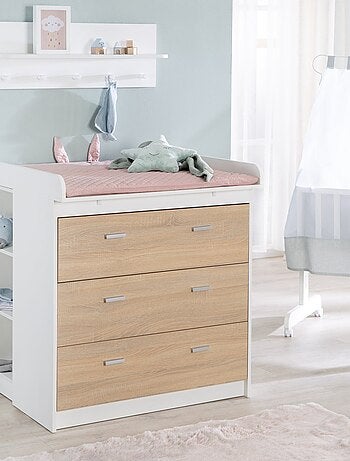 ROBA Cómoda cambiador "Gabriella" – con tablero cambiador extraíble – 3 cajones – bicolor