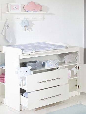 ROBA Cómoda cambiador "Maren" con tablero cambiador extraíble - 3 cajones - altura 90,5 cm
