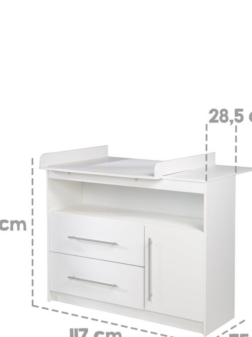 ROBA Cómoda cambiador grande "Maren" con tablero cambiador extraíble - altura 90,5 cm - Kiabi