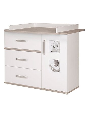 ROBA Cómoda cambiador grande "Moritz" con 2 marcos para fotos - altura cambiador 94 cm