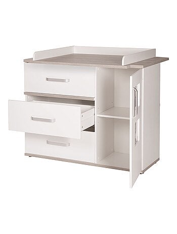 ROBA Cómoda cambiador grande "Moritz" con 2 marcos para fotos - altura cambiador 94 cm