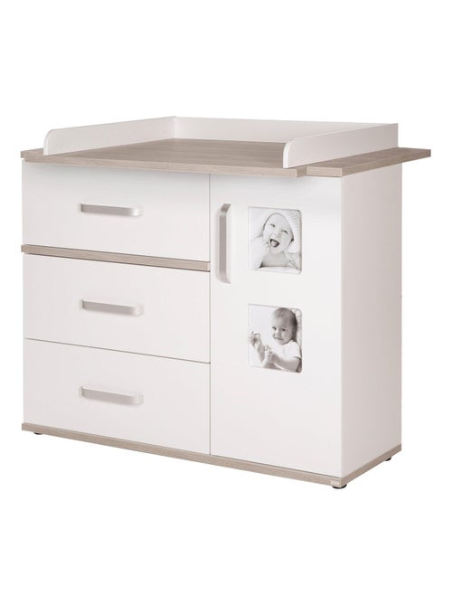 ROBA Cómoda cambiador grande "Moritz" con 2 marcos para fotos - altura cambiador 94 cm - Kiabi