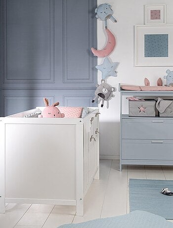 ROBA Cómoda cambiador "Hamburg" con 2 cajones + 2 cajas de almacenamiento – gris