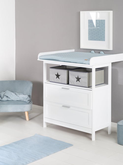 ROBA Cómoda cambiador "Hamburg" con 2 cajones + 2 cajas de almacenamiento – gris - Kiabi