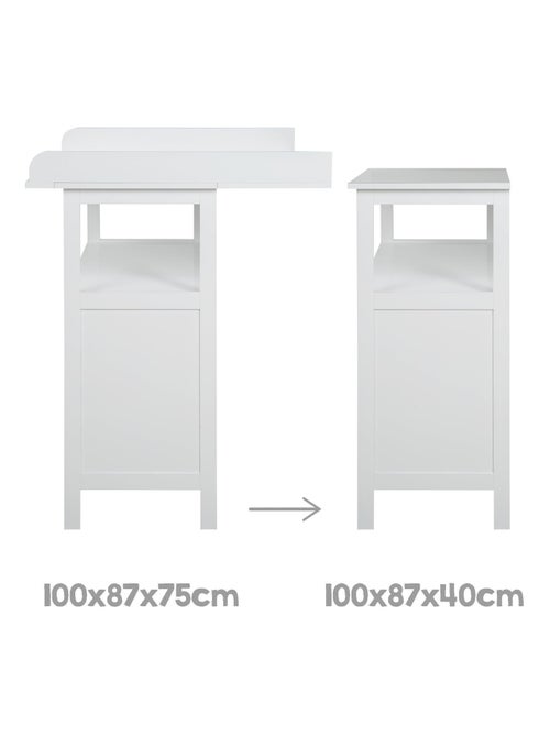 ROBA Cómoda cambiador "Hamburg" con 2 cajones + 2 cajas de almacenamiento – gris - Kiabi