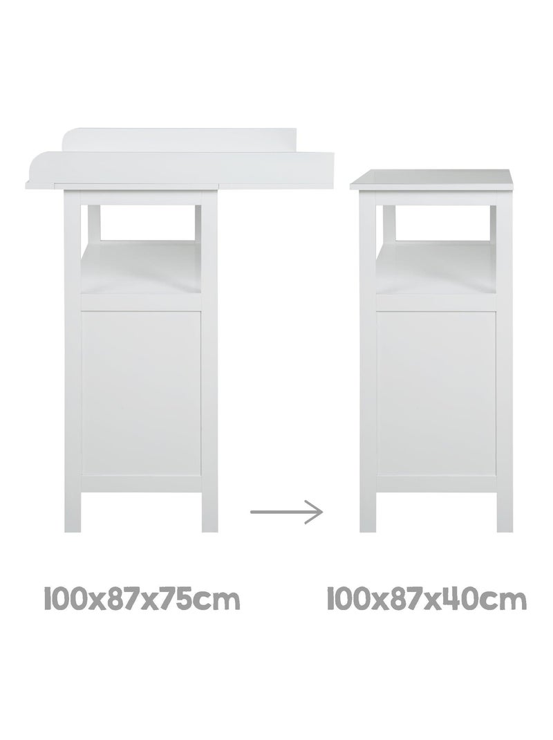 ROBA Cómoda cambiador "Hamburg" con 2 cajones + 2 cajas de almacenamiento – gris Blanco - Kiabi