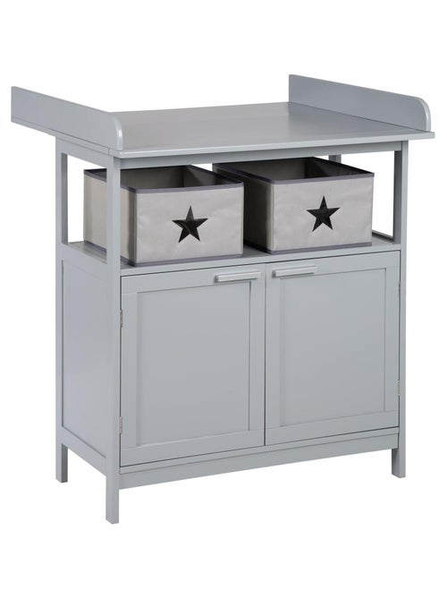 ROBA Cómoda cambiador "Hamburg" con 2 puertas + 2 cajas de almacenamiento – blanco - Kiabi