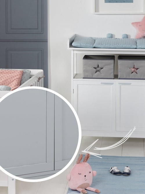 ROBA Cómoda cambiador "Hamburg" con 2 puertas + 2 cajas de almacenamiento – blanco - Kiabi