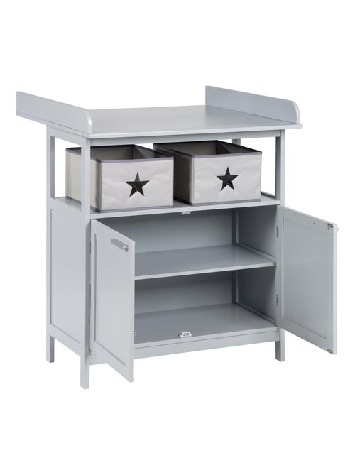 ROBA Cómoda cambiador "Hamburg" con 2 puertas + 2 cajas de almacenamiento – blanco - Kiabi