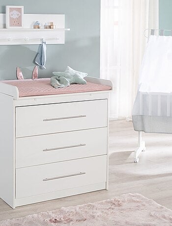 ROBA Cómoda cambiador "Maren" con tablero cambiador extraíble - 3 cajones - altura 90,5 cm