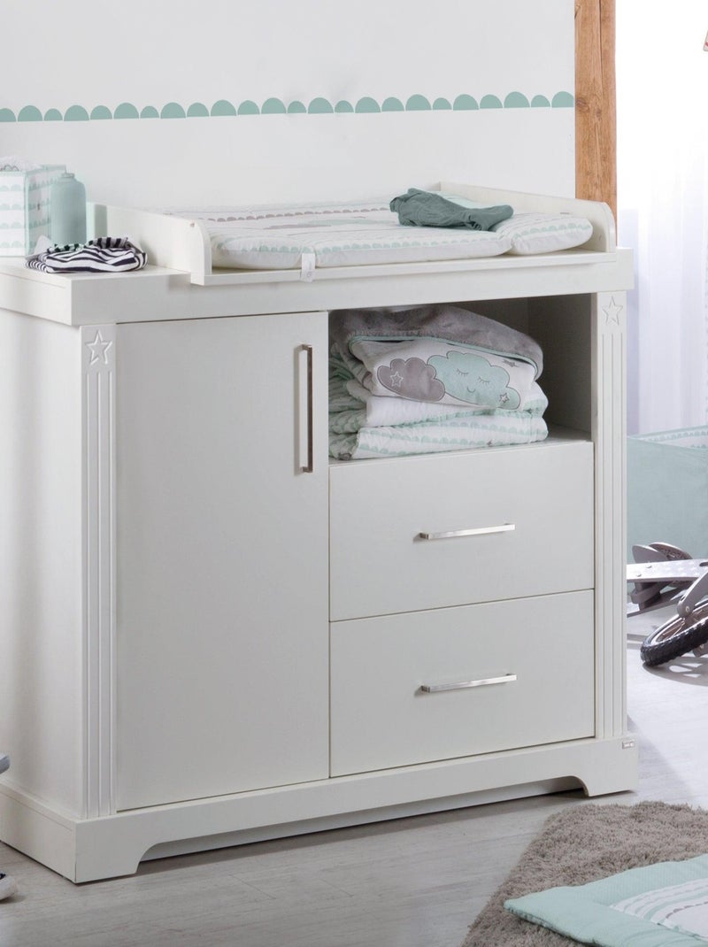 ROBA Cómoda cambiador "Maxi" – con tablero cambiador extraíble – estilo casa de campo Blanco - Kiabi