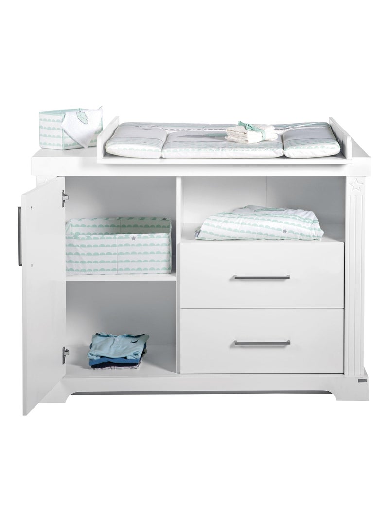 ROBA Cómoda cambiador "Maxi" – con tablero cambiador extraíble – estilo casa de campo Blanco - Kiabi