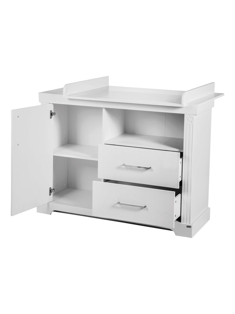 ROBA Cómoda cambiador "Maxi" – con tablero cambiador extraíble – estilo casa de campo Blanco - Kiabi
