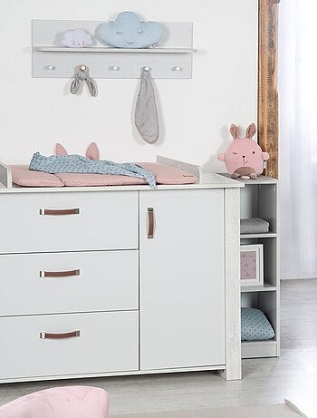 ROBA Cómoda cambiador "Mila" con tablero extraíble - cierre progresivo - altura cambiador 90,5 cm
