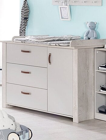 ROBA Cómoda cambiador "Mila" con tablero extraíble - cierre progresivo - altura cambiador 90,5 cm