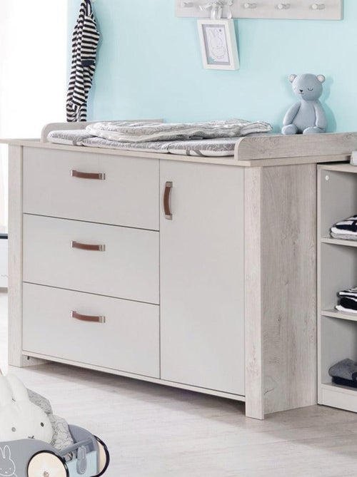 ROBA Cómoda cambiador "Mila" con tablero extraíble - cierre progresivo - altura cambiador 90,5 cm - Kiabi