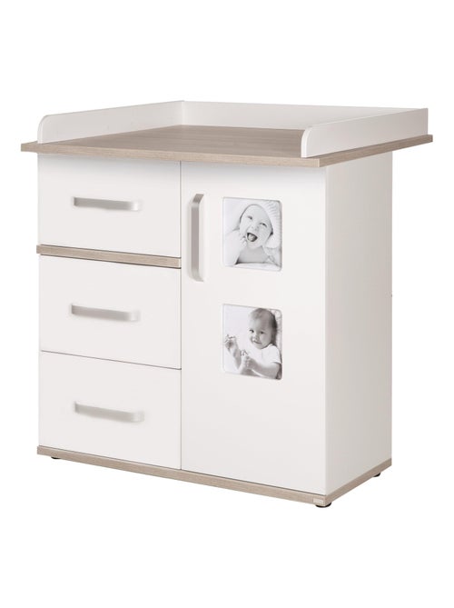 ROBA Cómoda cambiador "Moritz" con 2 marcos para fotos - altura cambiador 94 cm - Kiabi
